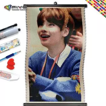 5D DIY Рамка Алмазная картина Мальчик Подросток Полный квадратный дрель Портрет Вышивка Дом Мозаика Украшение дома