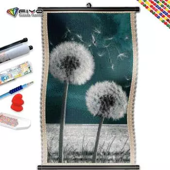 5D DIY Рамка Алмазная картина Одуванчик Вышивка Цветок Фотографии Стразы Мозаика Стежок Крест Дом Декор Стены