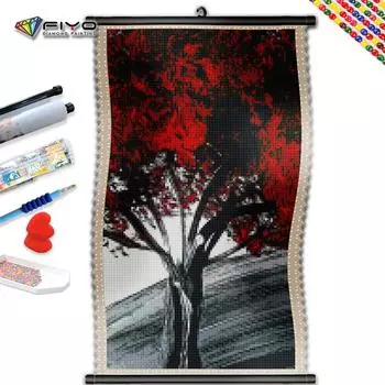 5D DIY Рамка Алмазная картина Пейзаж Полный дрель Квадратный Серый Мангровый лес Вышивка крестиком Дерево Мозаика Декор ручной работы для дома