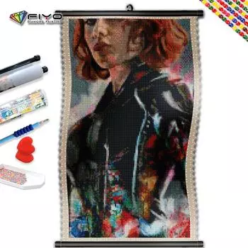 5D DIY Рамка Алмазная картина Полный дрель Красивая женщина Алмазная вышивка Мультфильм Портрет Стразы Мозаика Ручная работа