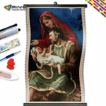 5D DIY Рамка Алмазная картина Религиозные дети Алмазная вышивка Портрет Мозаика Горный хрусталь Настенные картины Искусство
