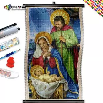 5D DIY Рамка Алмазная картина Религиозные Мужчины Женщины Вышивка Портрет Мозаика Картины Стразами Стены Искусства