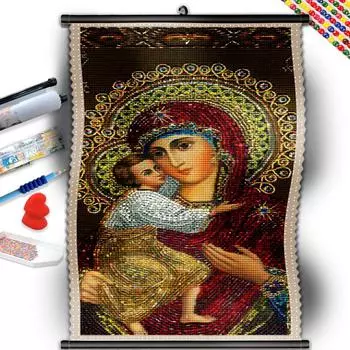 5D DIY Рамка Алмазная картина Религия Икона Женщина Набор для вышивки крестом Полная дрель Вышивка Мозаика Искусство из стразов Домашний декор Распродажа