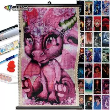 5D DIY Рамка Алмазная картина Розовый Дракон Полный квадрат Новое поступление Вышивка Пейзаж Животное Мозаика Лодка Ручная работа Домашний декор