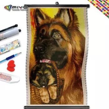 5D DIY Рамка Алмазная картина Волк Собака Вышивка крестиком Наборы для вышивки Полная квадратная круглая мозаика Животный Декор для дома