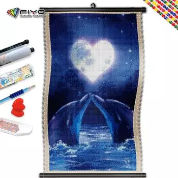 5D DIY Рамка Алмазная картина животное полная дрель квадратная вышивка любовь Дельфин мозаика Рождественский подарок украшение для дома