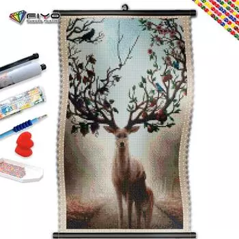 5D DIY Рамка Алмазная картина животное полная квадратная дрель вышивка олень мозаика Мандала картина из страз домашний декор