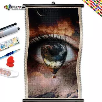 5D DIY рамка Алмазная мозаика глаза полная квадратная круглая картина пейзаж вышивка крестиком наборы для вышивания украшения дома