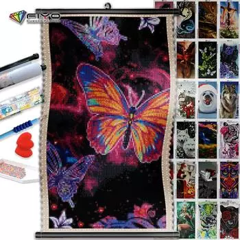 5D DIY Рамка Алмазная Мозаика Красная Бабочка Группа Алмазная Живопись Мультфильм Портрет Животного Вышивка Горный Хрусталь Фотографии Домашний Декор
