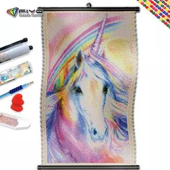5D DIY Рамка Алмазная мозаика животное полная квадратная круглая картина Радуга Единорог вышивка крестиком наборы для вышивания рукоделие домашний декор подарок