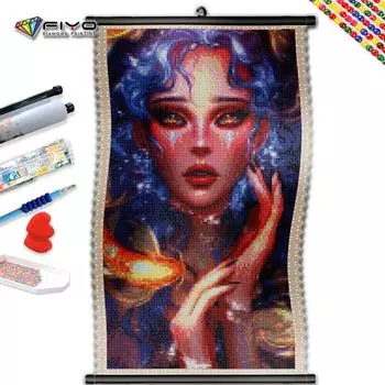 5D DIY рамка алмазная вышивка ослепительная женщина живопись завершение мультфильм портрет мозаика радуга домашний декор