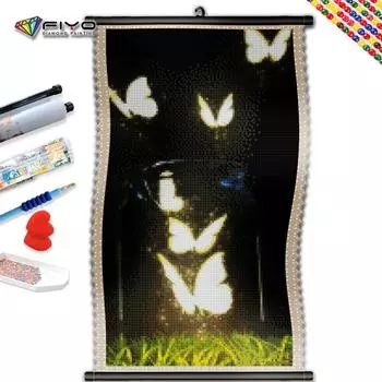 5D DIY Рамка Алмазная вышивка Светящаяся бабочка Картина Бутылка Мозаика Животное Рукоделие Ручная работа Подарок Украшение дома