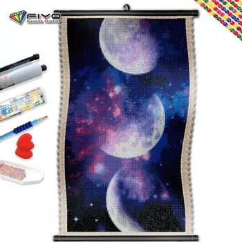 5D DIY рамка бриллиантовая роспись космическая звезда полный квадрат рождественская вышивка крестиком мозаика пейзаж рукоделие домашний декор подарок