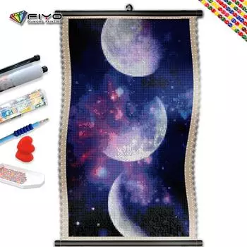 5D DIY Рамка Полная Алмазная Картина Пейзажная Мозаика Яркая Звезда Вышивка Вселенная Картина Стразами Настенный Декор