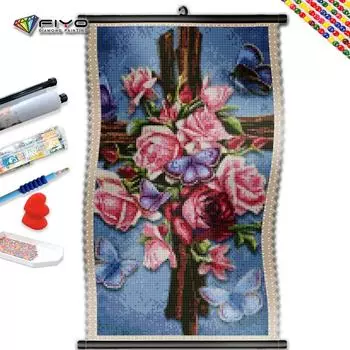 5D DIY Рамка Полный квадрат Алмазная вышивка Блестящий цветок Картина Мозаика Рукоделие Подарок ручной работы Домашний декор
