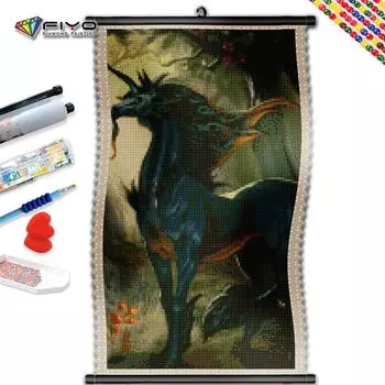 5D DIY Рамка Полный Квадратный Круглый Животных Алмазная Картина Лесной Дракон Вышивка Мозаика Фотографии Стразами Настенное Искусство