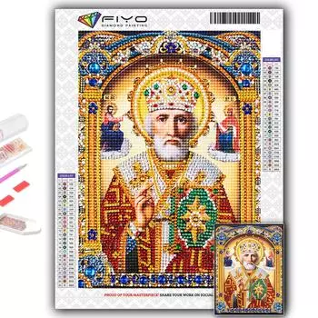 5D DIY Религия Вышивка крестом Стразы Алмазный рисунок Вышивка Мозаика Домашний декор Full Round 20X30CM