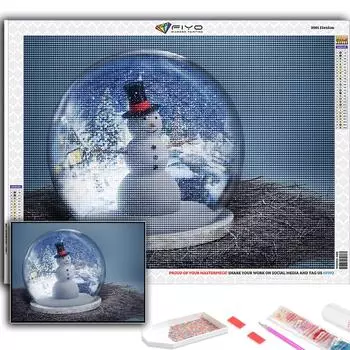 5D DIY Рождественская елка Санта-Снеговик Вышивка крестиком Стразы Алмазный рисунок Вышивка Мозаика Домашний декор Full Round 20X30CM