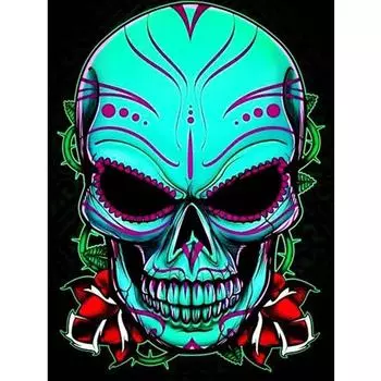 5D DIY сахарный череп девушка цветы алмазная живопись мозаика вышивка крестом 5D домашний декор 20X30CM