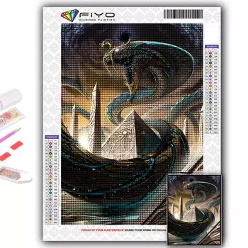 5D DIY Свирепый зверь вышивка крестом Стразы Алмазный рисунок вышивка мозаика домашний декор Full Round 20X30CM
