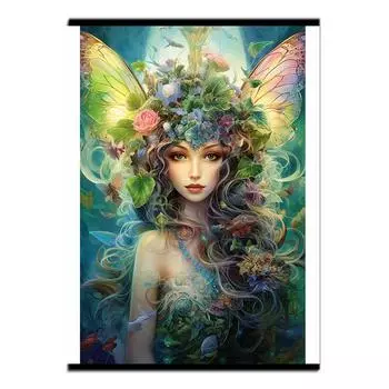 5D DIY ювелирные изделия вышивка крестом картина мозаика украшение для дома подарок с эльфийскими бабочками в алмазной вышивке крестом цветы Full Round 20x30CM