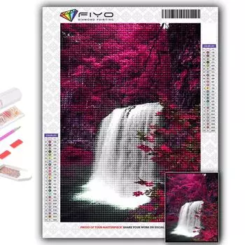 5D DIY живописный водопад вышивка крестом стразы Алмазный рисунок вышивка мозаика домашний декор Full Round 20X30CM