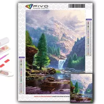 5D DIY живописный водопад вышивка крестом стразы Алмазный рисунок вышивка мозаика домашний декор Full Round 20X30CM