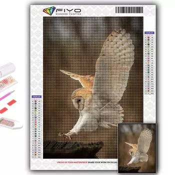 5D DIY животное Сова вышивка крестиком стразы Алмазный рисунок вышивка мозаика домашний декор Full Round 20X30CM