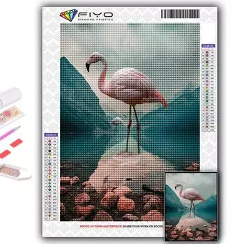 5D DIY животных Фламинго вышивка крестиком стразы Алмазный рисунок вышивка мозаика домашний декор Full Round 20X30CM