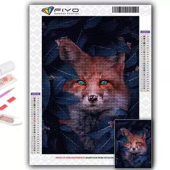 5D DIY животных лиса вышивка крестиком стразы Алмазный рисунок вышивка мозаика домашний декор Full Round 20X30CM