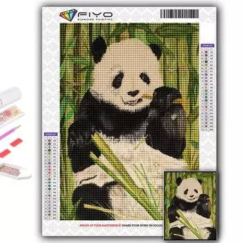 5D DIY животных панда вышивки крестом стразы Алмазный рисунок вышивка мозаика домашний декор Full Round 20X30CM