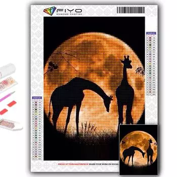 5D DIY животных вышивки крестом стразы Алмазный рисунок вышивка мозаика домашний декор Full Round 20X30CM