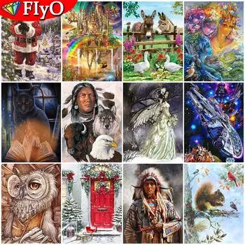 5D Full Drill Алмазная Художественная Живопись Indy Женская Картина Горный Хрусталь Алмазная Вышивка Сова Вселенная Космический Пейзаж Вышивка Крестом Домашнее Украшение Full Round 20X30CM красный