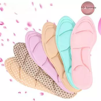 5D губчатая подушка, арка, повседневная обувь, стелька для кроссовок, дышащая, поглощающая пот, дезодорирующая стелька с функцией массажа, свободный крой 35~40 розовый