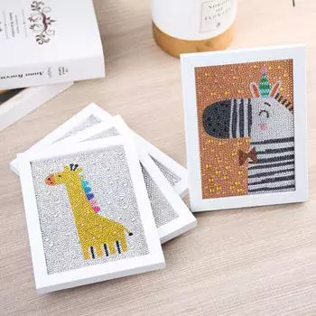 5D комплект алмазной живописи мультфильм животных Зебра мозаика рамка вышивка Diy дети ручной работы украшения комнаты украшения 12X17cm