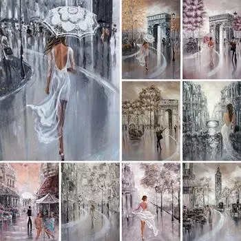 5D Красота Искусство DIY Пейзаж Алмазная картина Набор для вышивки крестом Полный круглый Алмазная вышивка Мозаика Декоративная живопись Full Round 20x30CM