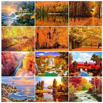 5D круглая алмазная живопись пейзаж водопад DIY Алмазная вышивка крестиком картина мозаика горный хрусталь картина украшение Full Round 20x30CM