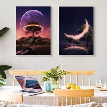 5D круглая алмазная живопись «сделай сам», вышивка крестиком, мозаика, алмазная вышивка, пейзаж, животные, мозаичная живопись, украшение дома Full Round 20x30CM