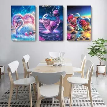 5D Лебедь Любовь Алмазная картина Полная дрель Смола Мозаика Горный Хрусталь Вышивка Ремесленные Наборы для Домашнего Декора Стен Подарок A