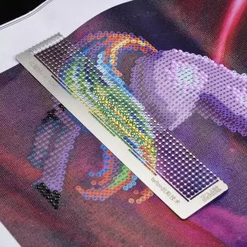 5D линейка для рисования с алмазной пастой 16x4 см из нержавеющей стали со стразами, практичная линейка с 400 отверстиями для наборов для алмазной живописи своими руками Australia