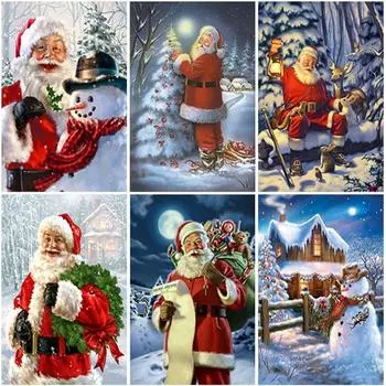 5D мультфильм Алмазная вышивка Рождество Санта-Клаус DIY полная круглая дрель алмазная живопись стразы распродажа Алмазная мозаика подарок Full Round 15x20CM