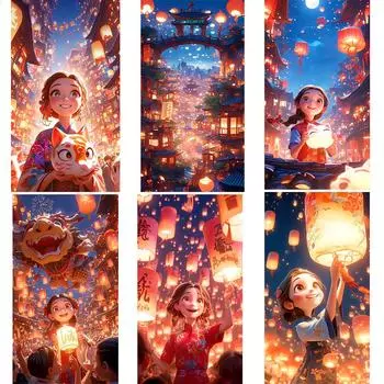 5D мультфильм алмазная живопись аниме персонаж пейзаж полный круг квадратная мозаика вышивка крестом вышивка набор для украшения дома Full Round 20x40CM