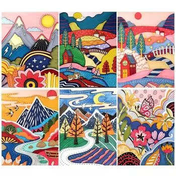 5D мультфильм «сделай сам» алмазная живопись «сделай сам» полная круглая Алмазная вышивка мозаика со стразами настенные художественные фотографии украшение дома Full Round 20x30CM