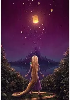 5D набор для алмазной живописи Diamond Art Diamond Puzzle DIY Stress Relief Crafts Wall Art Полная наклейка Cartoon Animation 30x40 см (Серия Рапунцель)