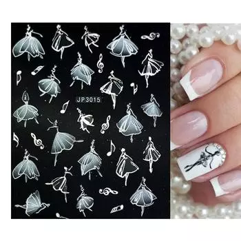 5D наклейки для дизайна ногтей, украшения, самоклеящиеся наклейки для дизайна ногтей, дизайн маникюра, наклейка с белым снегом для дизайна ногтей, с Рождеством