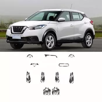 5D-наклейки из углеродного волокна для салона автомобиля Nissan Kicks 2017-2021 гг.