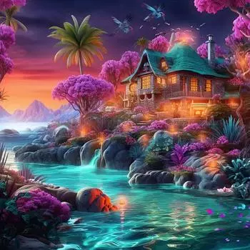 5D Новая коллекция 2024 Алмазная вышивка Прибрежный пейзаж Мозаика Алмазная живопись Декорации Художественные наборы Подарок на день рождения Full Round 20x20CM