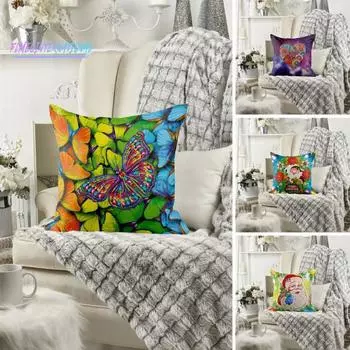 5D-образная алмазная живопись, наволочка, сделай сам, ремесло, повышение креативности, склеивание, Рождественский стиль, узор, блестящая алмазная художественная наволочка синий