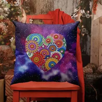 5D-образная алмазная живопись, наволочка, сделай сам, ремесло, повышение креативности, склеивание, Рождественский стиль, узор, блестящая алмазная художественная наволочка темно-зеленого