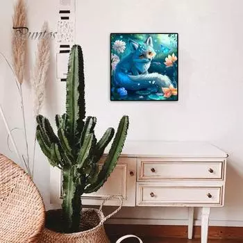 5D пейзаж алмазная живопись лес ручей животное лиса узор руки навыки улучшить снятие стресса алмазное искусство ремесло Sets